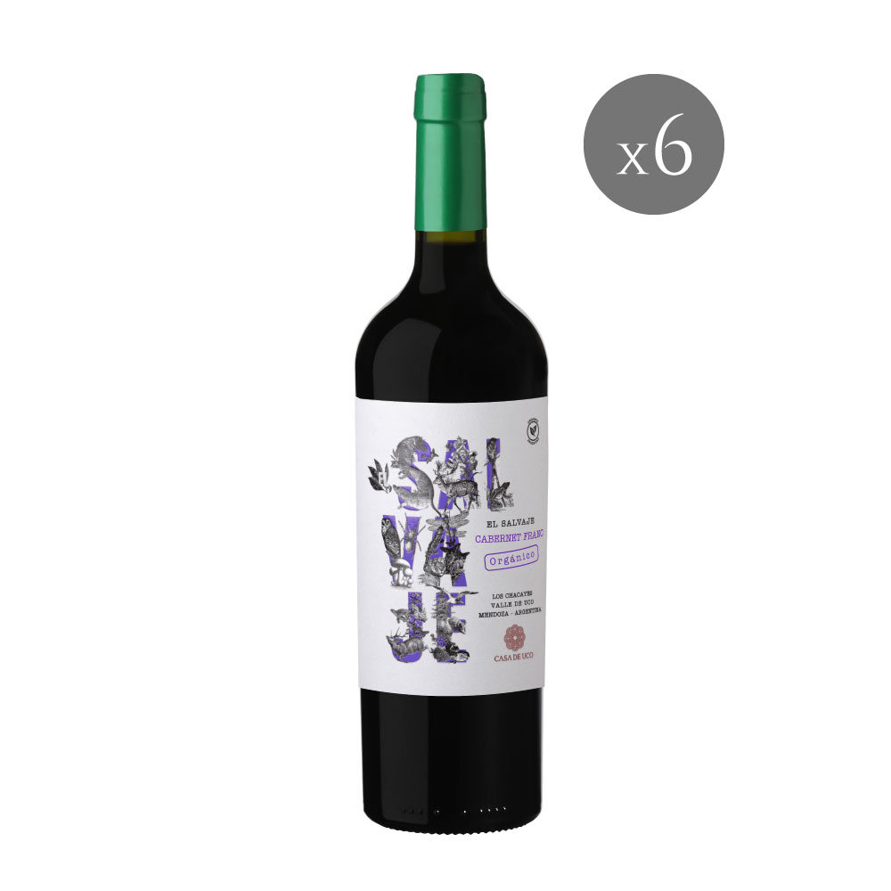EL SALVAJE ORGANICO- CABERNET FRANC 2023 x6 ($22000 c/u)