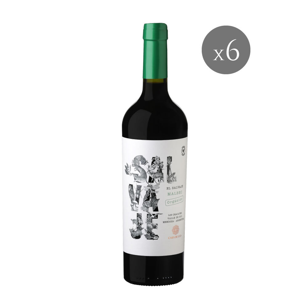 EL SALVAJE ORGÁNICO - MALBEC 2021 x6 ($22000 c/u)